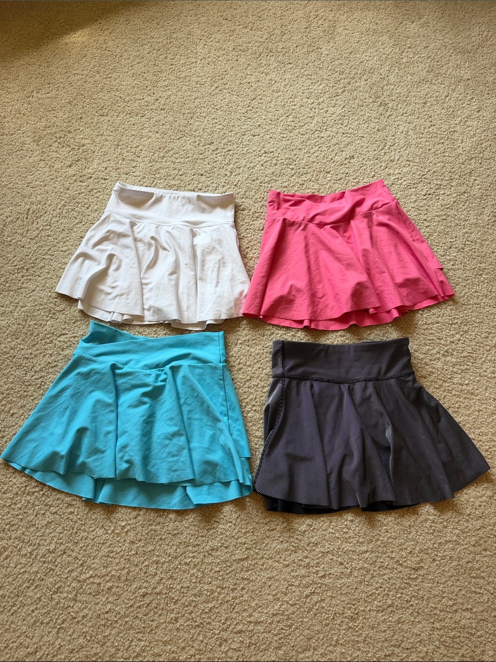 Girls Old Navy Skorts- Hot Pink, White, Teal, and striped  size 10-12